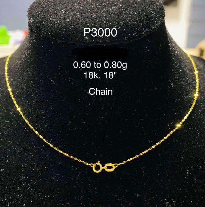 18K Cadena Chain Necklace Saudi Gold, Women's Fashion, Jewelry &  Organizers, Necklaces on Carousell