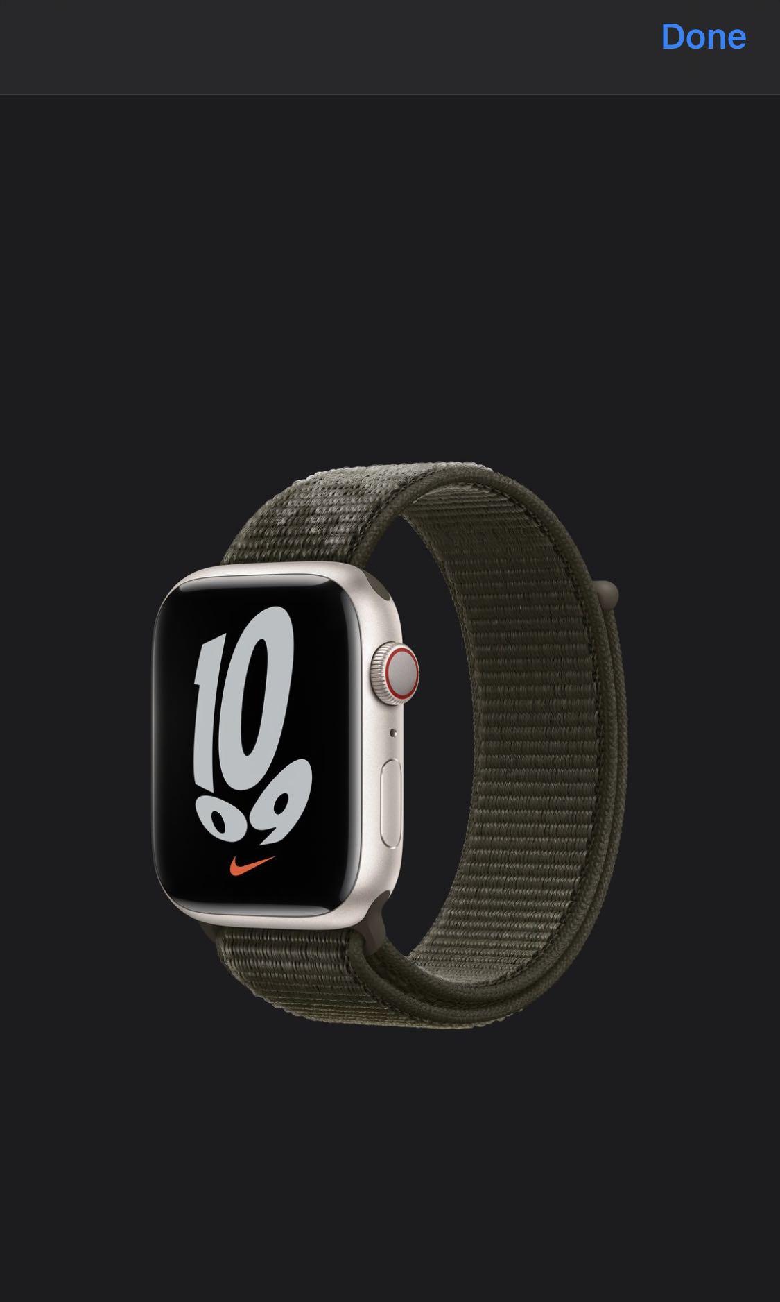 Apple Watch 41mm Nike Cargo Khaki Sport Loop, Mobile Phones & Gadgets