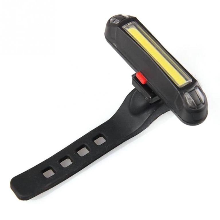 COB LED Bicycle Bike Cycling Front Rear Tail Light USB Rechargeable 6 Modes Lamp 