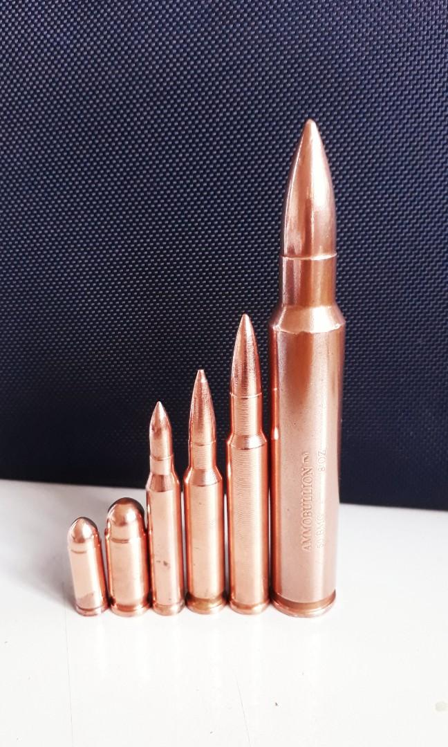 .999 pure copper bullets (set), Furniture & Home Living, Home Decor
