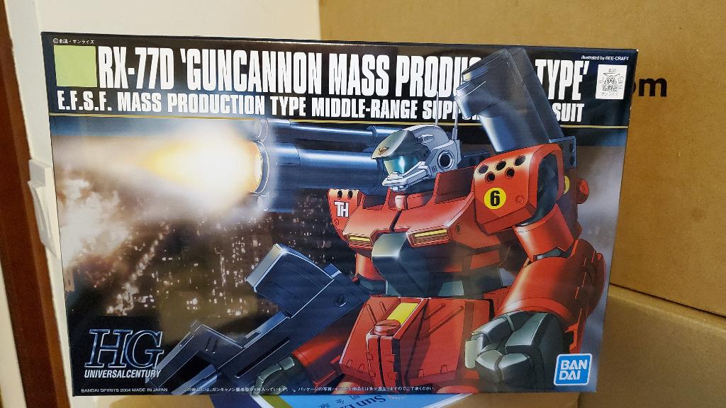 全新 未開高達模型gundam Hg 1 144 Rx 77d Guncannon Mass 機動戰士高達鐳射大砲hg Guncannon Mass Production Type Rx 77d 量產型雷射大炮1 144 Bandai Hguc High Grade