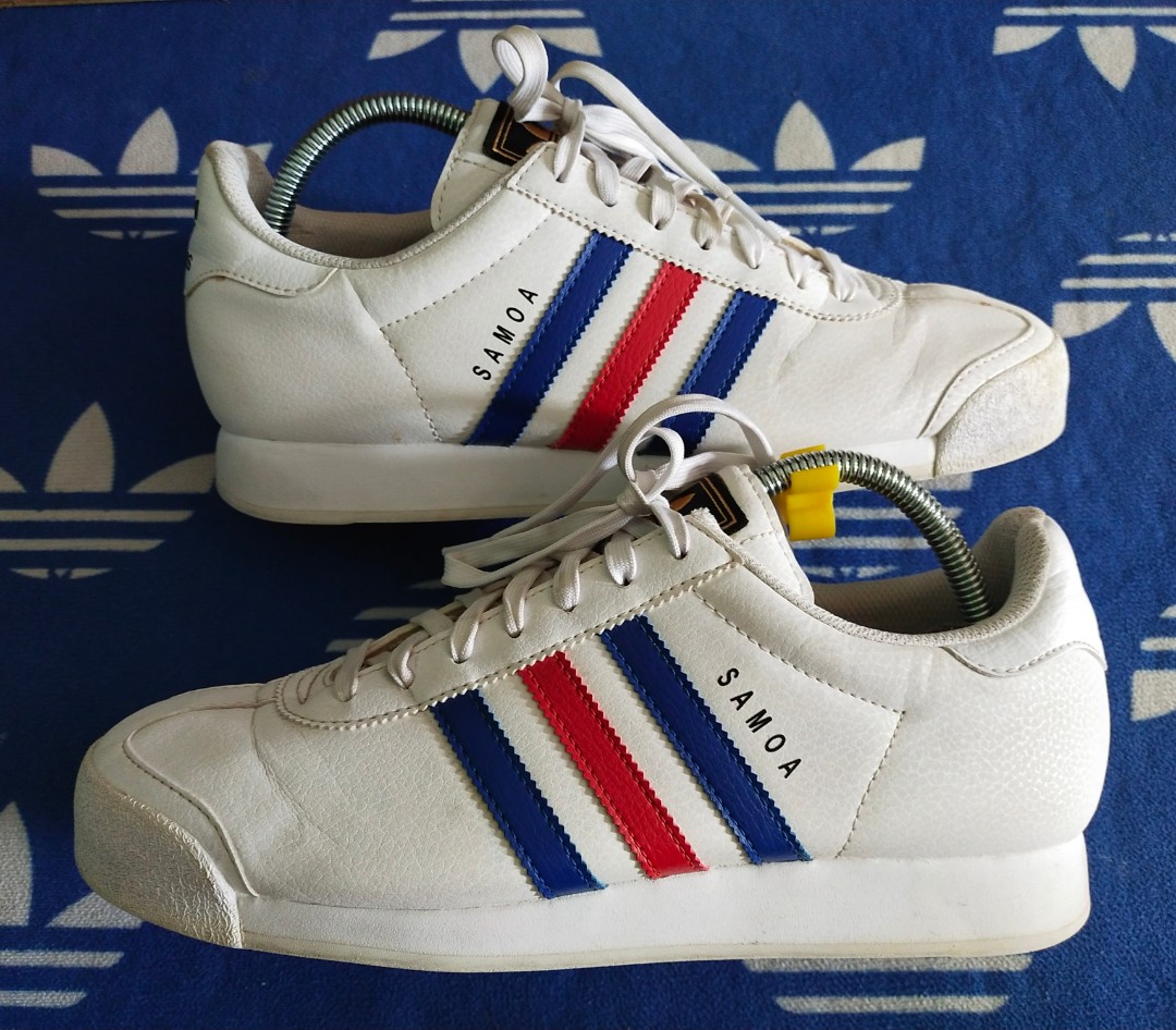 Adidas samoa red white and clearance blue