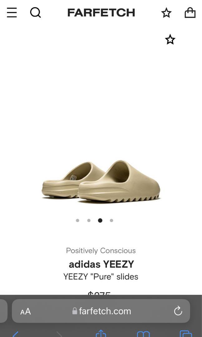 Adidas Yeezy “Pure” Slides/Slider, Men's Fashion, Footwear, Flipflops and  Slides on Carousell
