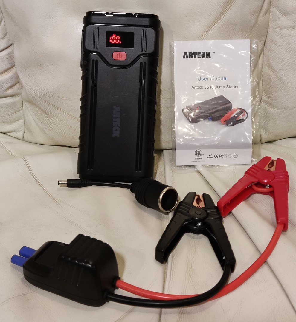 Arteck 1200A Peak Portable Car Jump Starter, Car Accessories
