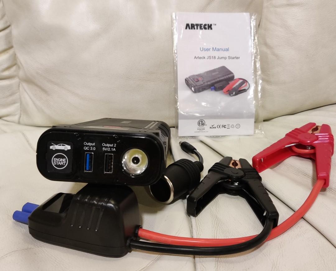 Arteck 1200A Peak Portable Car Jump Starter, Car Accessories