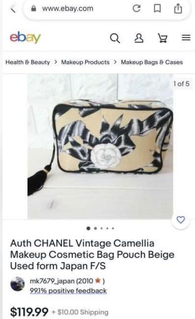 black chanel makeup bag