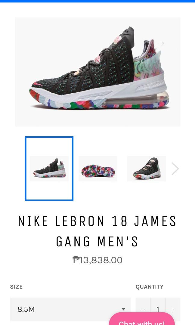 Nike LeBron 18 'James Gang' Shoes - Size 8.5