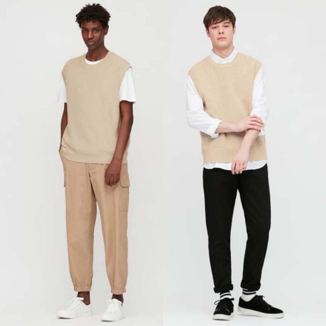 Uniqlo oversized clearance crew neck vest