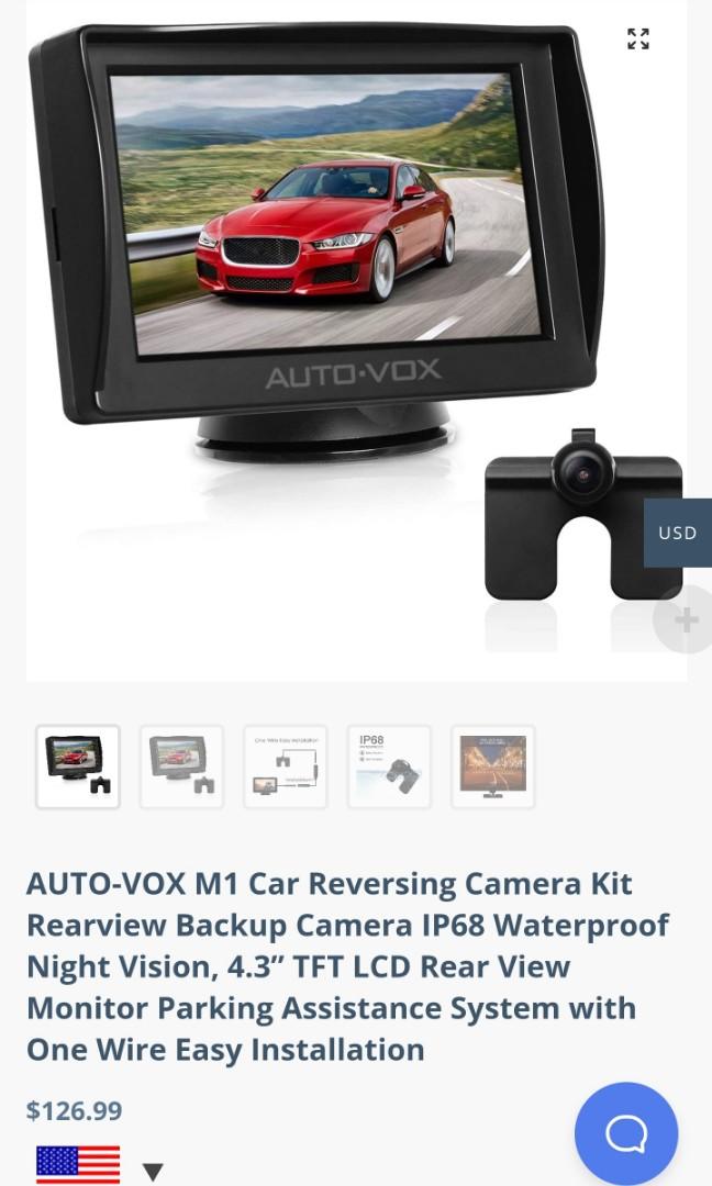  AUTO-VOX M1 Backup Camera with 4.3'' Monitor Kit, Easy