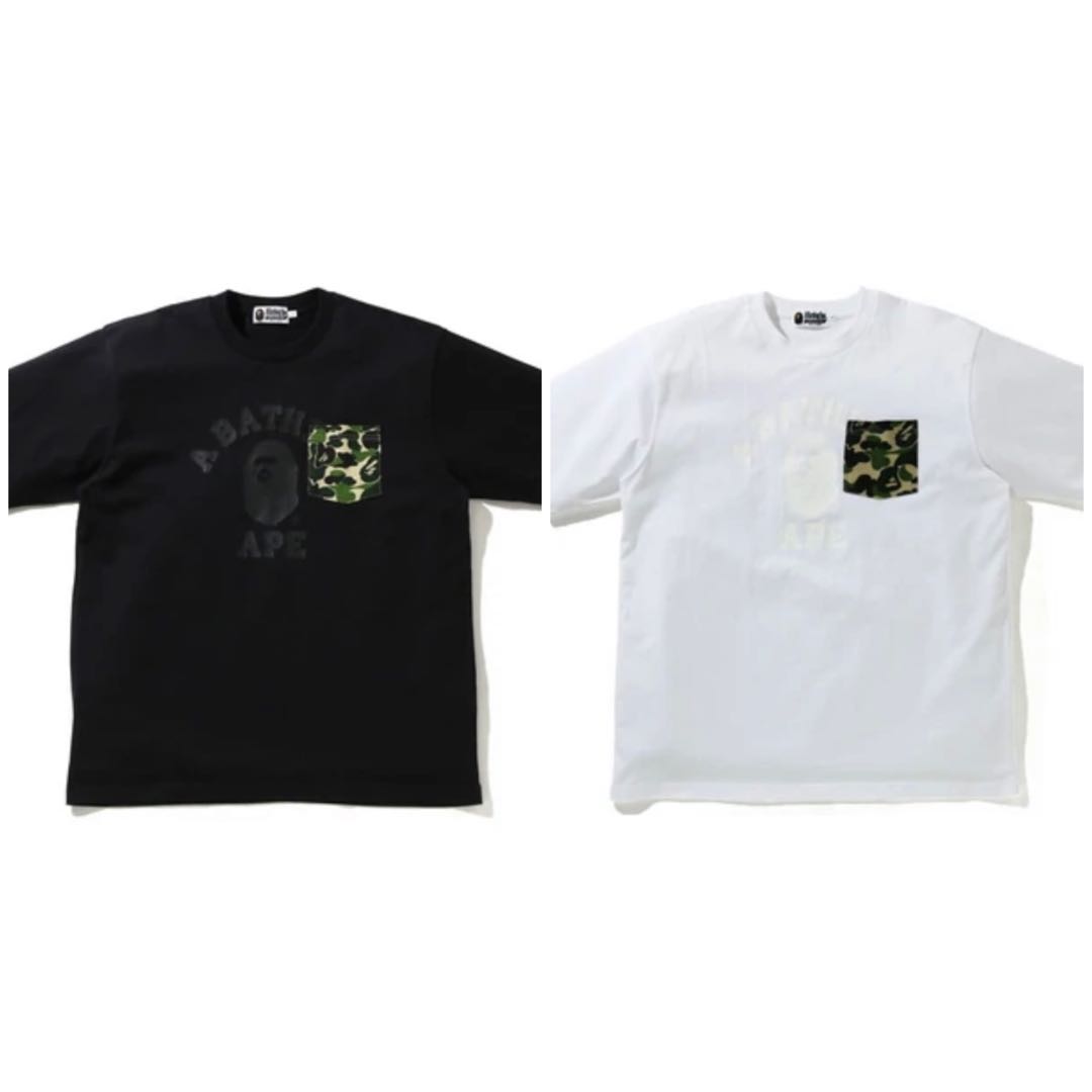 Bape sales abc camo college relaxed pocket tee, Men's Fashion