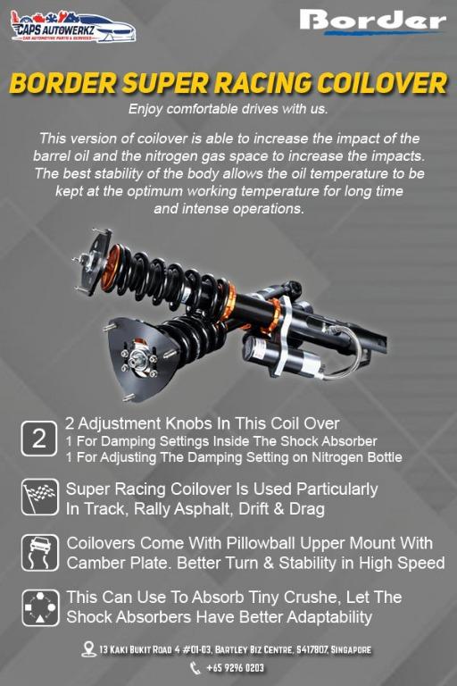 Border Super Racing Coil over, Car Accessories, Accessories on Carousell