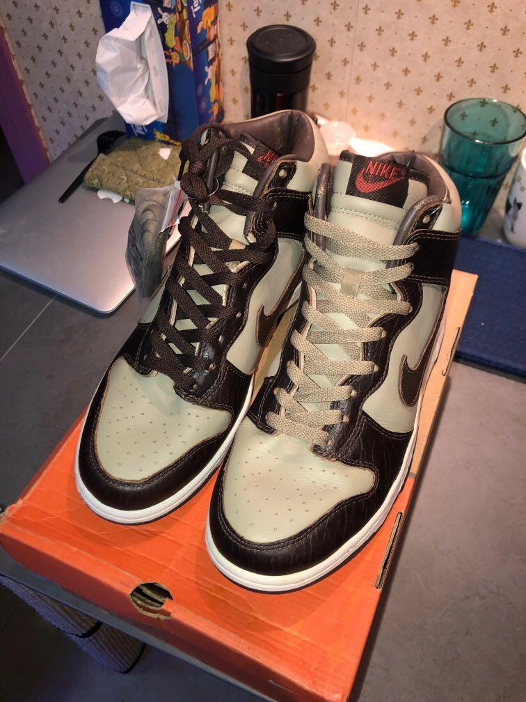 nike dunk high khaki baroque brown