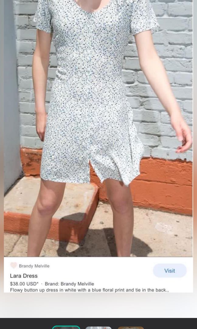 Brandy melville lara blue floral dress clearance