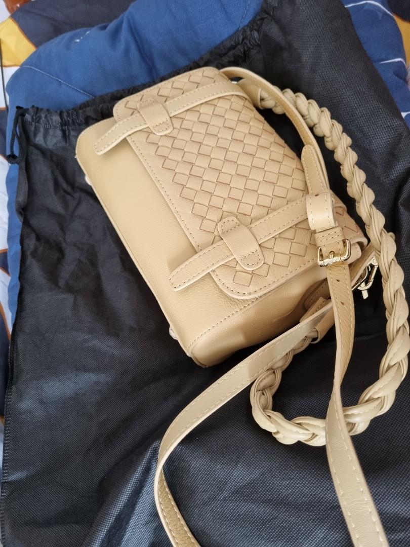 CFOB Mustard Yellow Woven Bag, Women's Fashion, Bags & Wallets, Cross