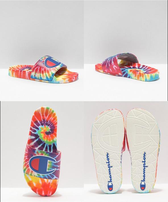 Tie dye champion slides hotsell