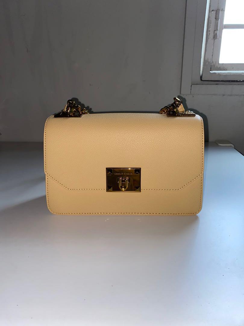 Charles keith metal online push lock crossbody bag
