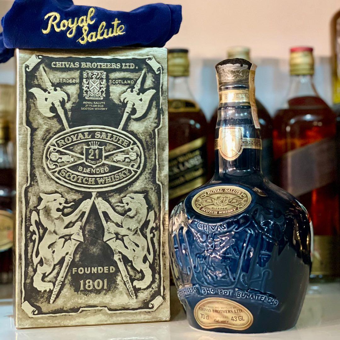 Chivas 21 Royal Salute Regal Whisky Whiskey blue sapphire ...