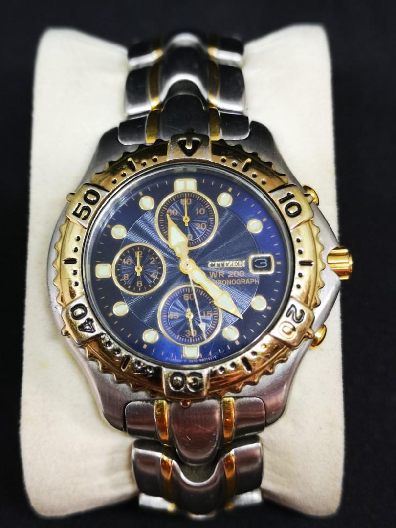 Vintage Citizen Chronograph Date Quarts Luxury Watches on