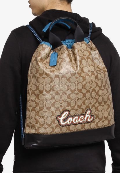 Coach terrain top drawstring backpack