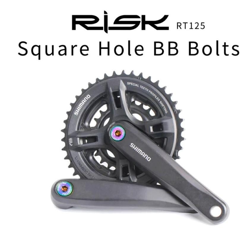 Bike M8x15 Chain Wheel Crank Square Hole Square-taper Fixing Bolt Bicycle screw 