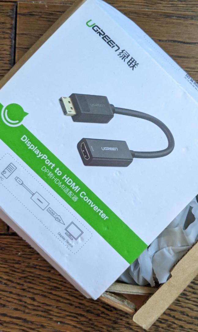 DisplayPort to HDMI adapter UGREEN 4K x 2K, Computers & Tech, Parts