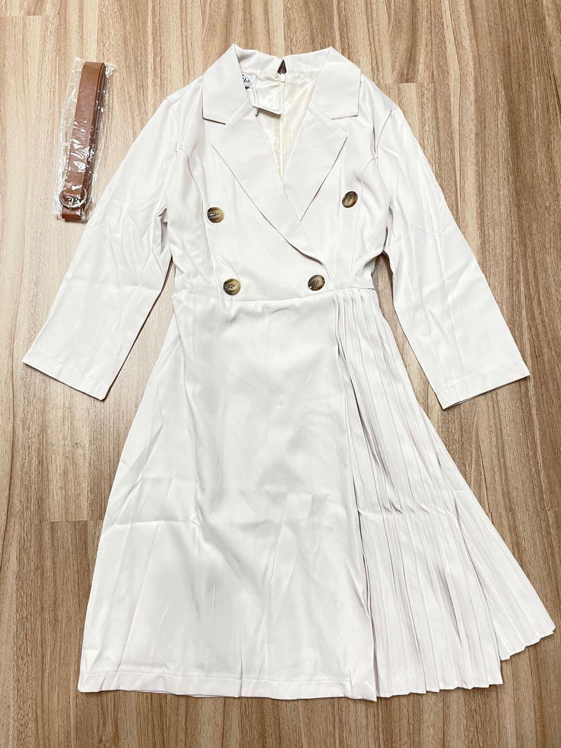 Dress/Double Breasted Dress (Category: Dresses) located in Quezon City. Submitted by iamkitkat (Listing ID 1138036361, Image 3). Description: Never Used Thick fabric High Quality dress Fits S-M Reason for selling is too small i have a big chest doesn’t fit me..