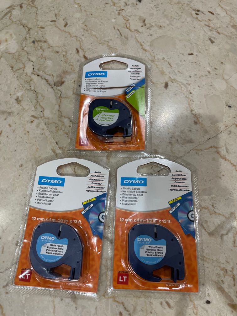 Dymo label refill- letra tag CLEARANCE , Computers & Tech ...
