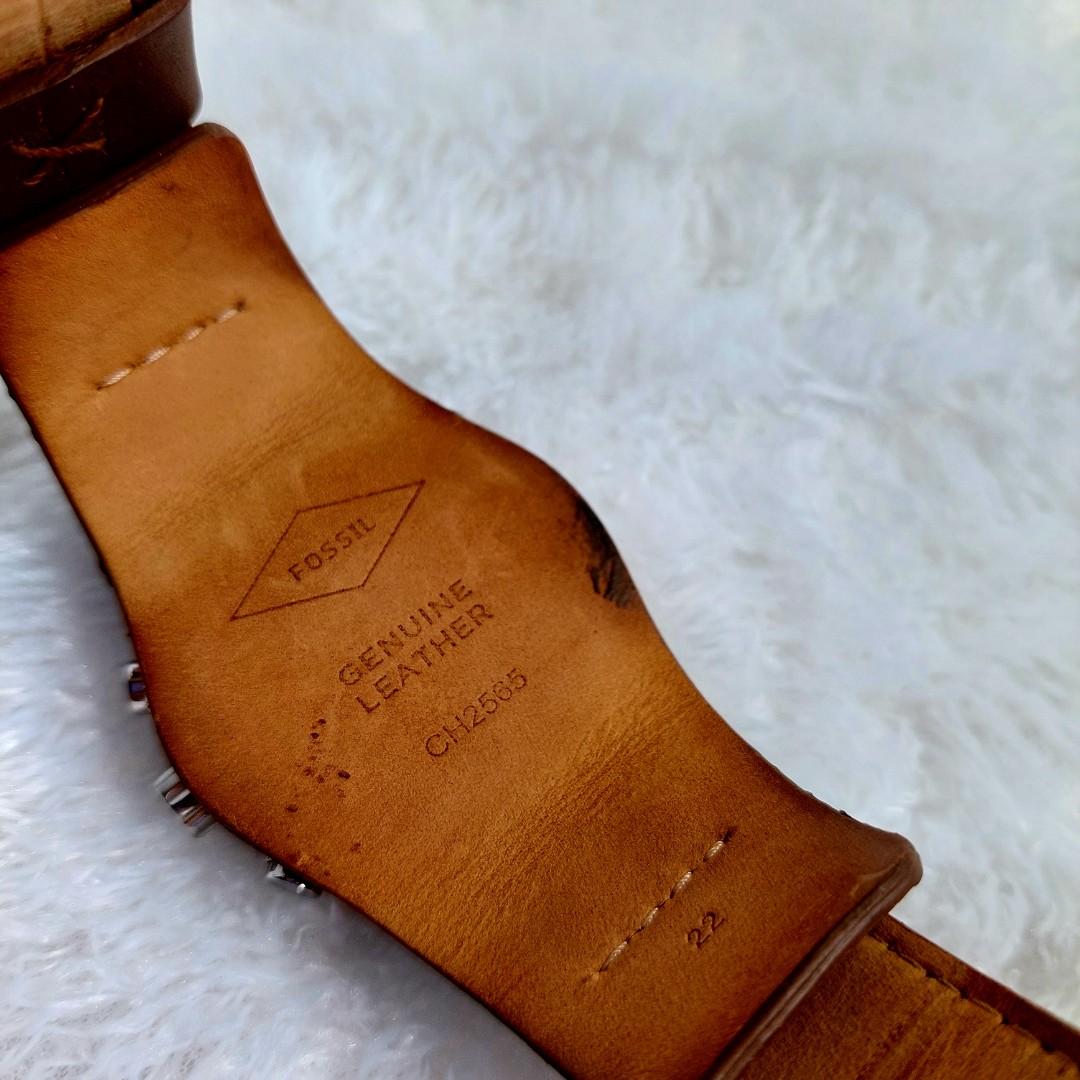 fossil leather watch brown, Fesyen Pria 