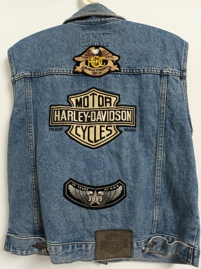 Harley davidson vest denim sleeveless 