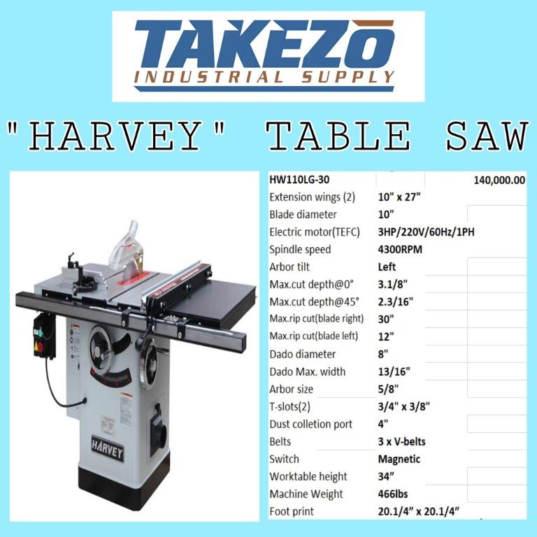 HARVEY TABLE SAW, Commercial & Industrial, Construction & Building