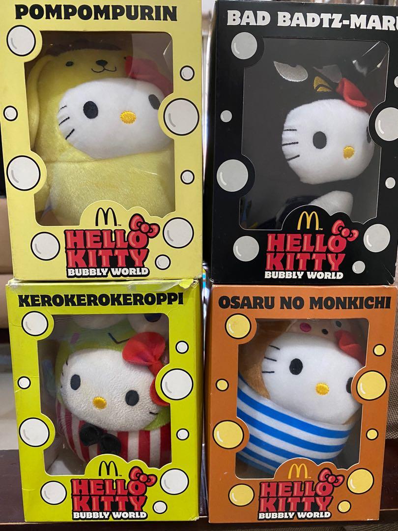 Hello Kitty stuff toys (Category: Plushies & Soft Toys) located in Las Pinas. Submitted by bellagirl28 (Listing ID 1137942924, Image 1). Description: Hello Kitty stuff toys - 4 toys 17 cms in length x 13 cms in width Osaru no monkichi Bad badtz-maru Kerokerokeroppi Pompompurin .