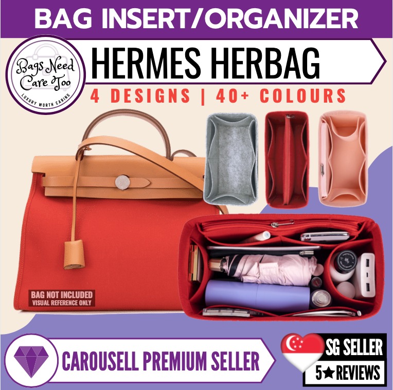 Bag and Purse Organizer with Side Compartment for Herbag 39