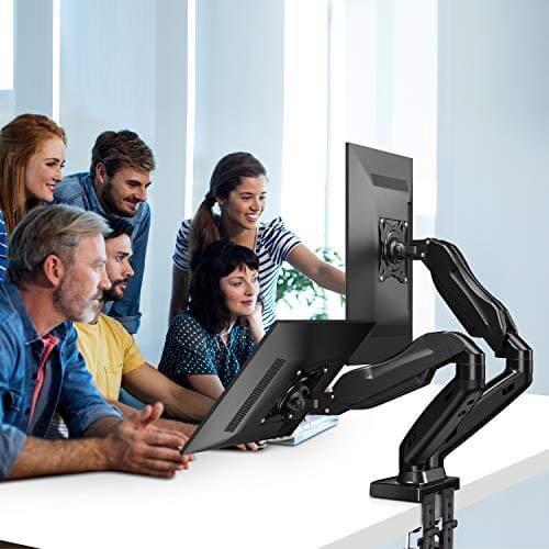 HUANUO HNDS6 Full Motion Desk Mount Dual Monitor Stand for 17 to 27