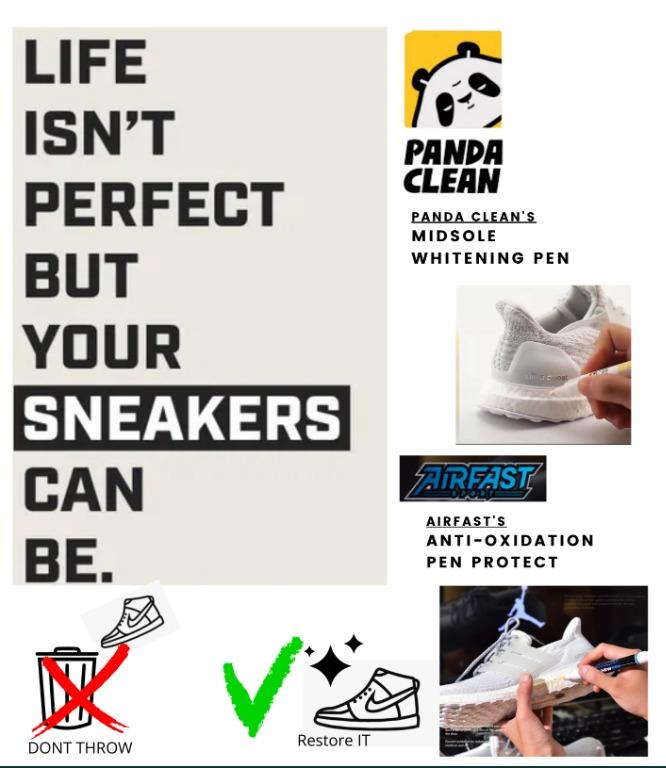 White Trainer Pen Midsole Restore Sneaker Marker Midsole Marker Cleaner  Shoes Sneakers Repair Paint Leather Pen Decontamination