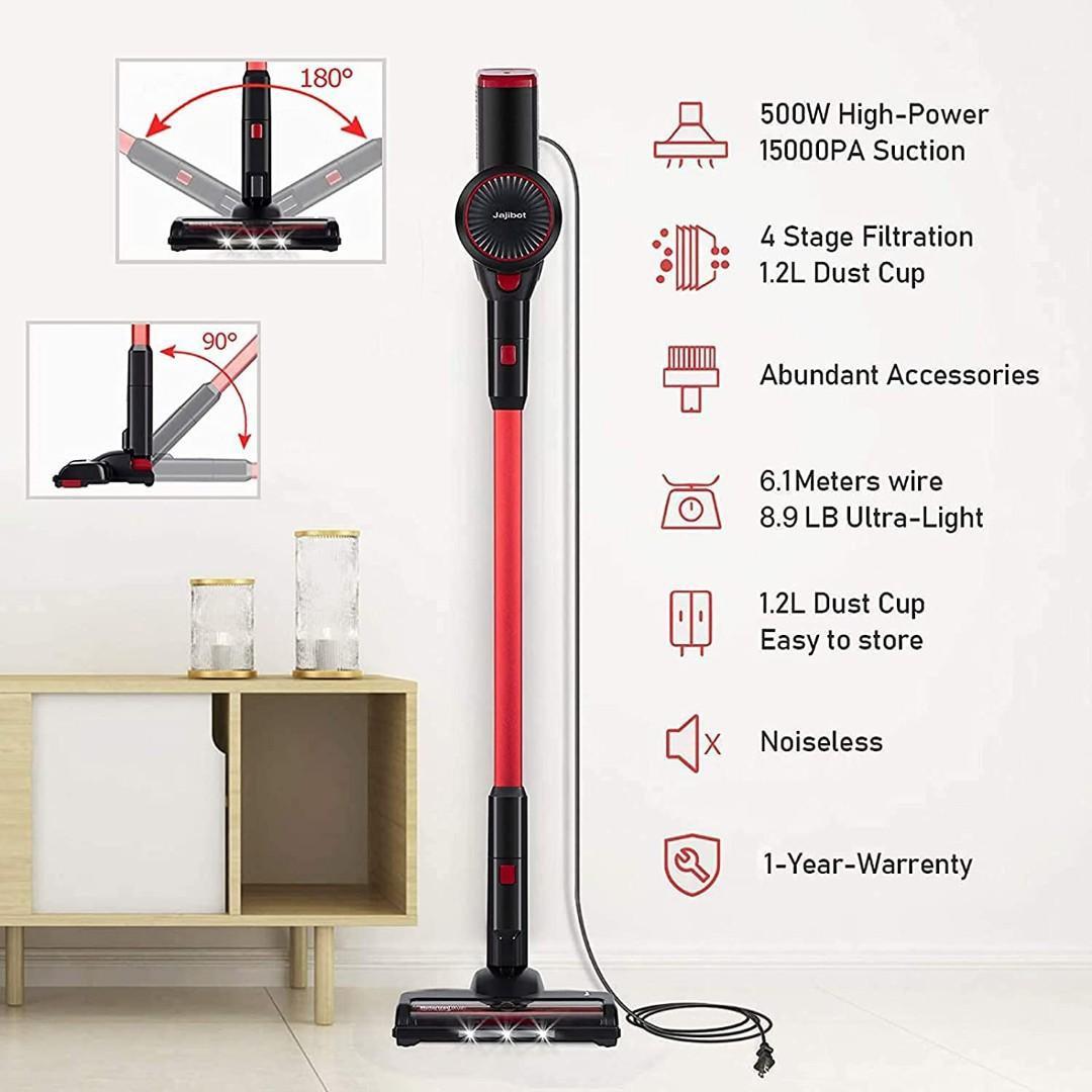 Jajibot Corded Handheld Stick Vacuum Cleaner 15000PA Lightweight