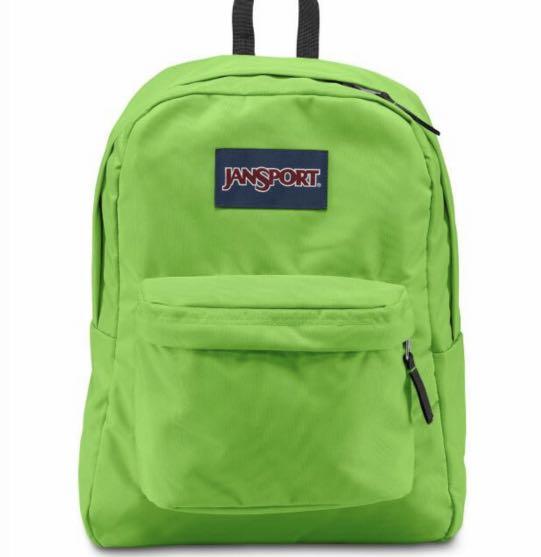 Lime green shop jansport backpack