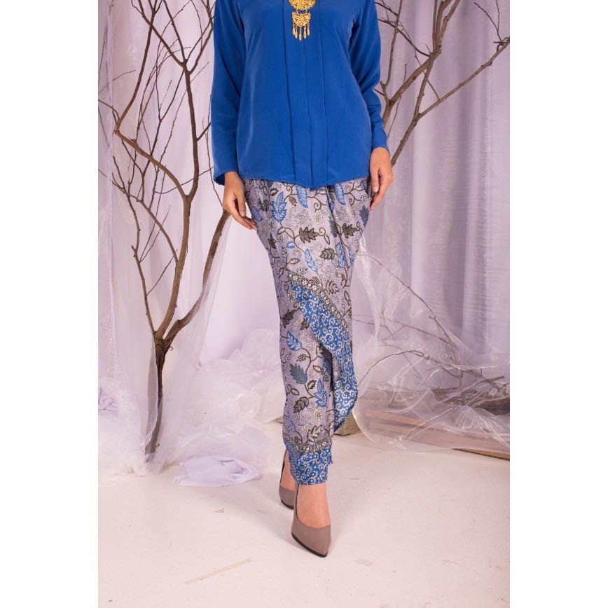 Baju kebaya royal blue discount