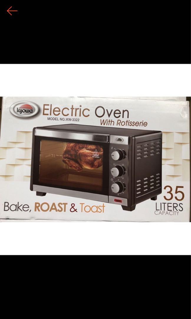 Kyowa 35L w/ 4 flat sheets (Category: Ovens & Toasters) located in Quezon City. Submitted by looovecabs (Listing ID 1137977180, Image 2). Description: Kyowa 35L bought @ 3199 4 flat sheets bought @400 Selling Price: P3200 Pruchase date Nov 11 2021 RFS: Upgrade.