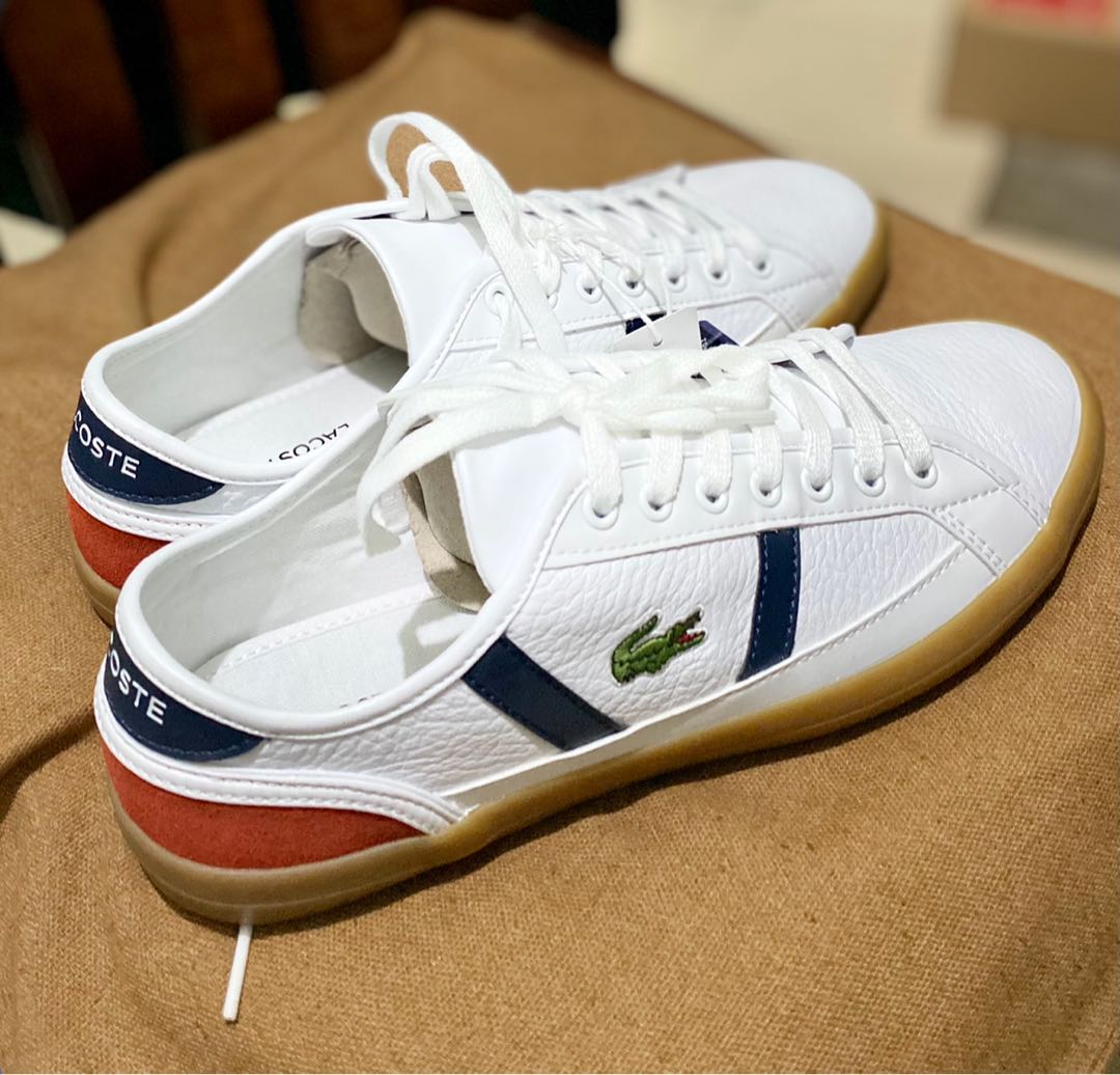 Lacoste Sideline Canvas And Leather Trainers White | Dressinn