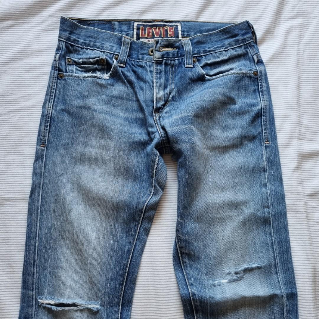 Levi's 511 Skinny Jeans (Naturally Ripped), Men's Fashion, Bottoms, Jeans  on Carousell