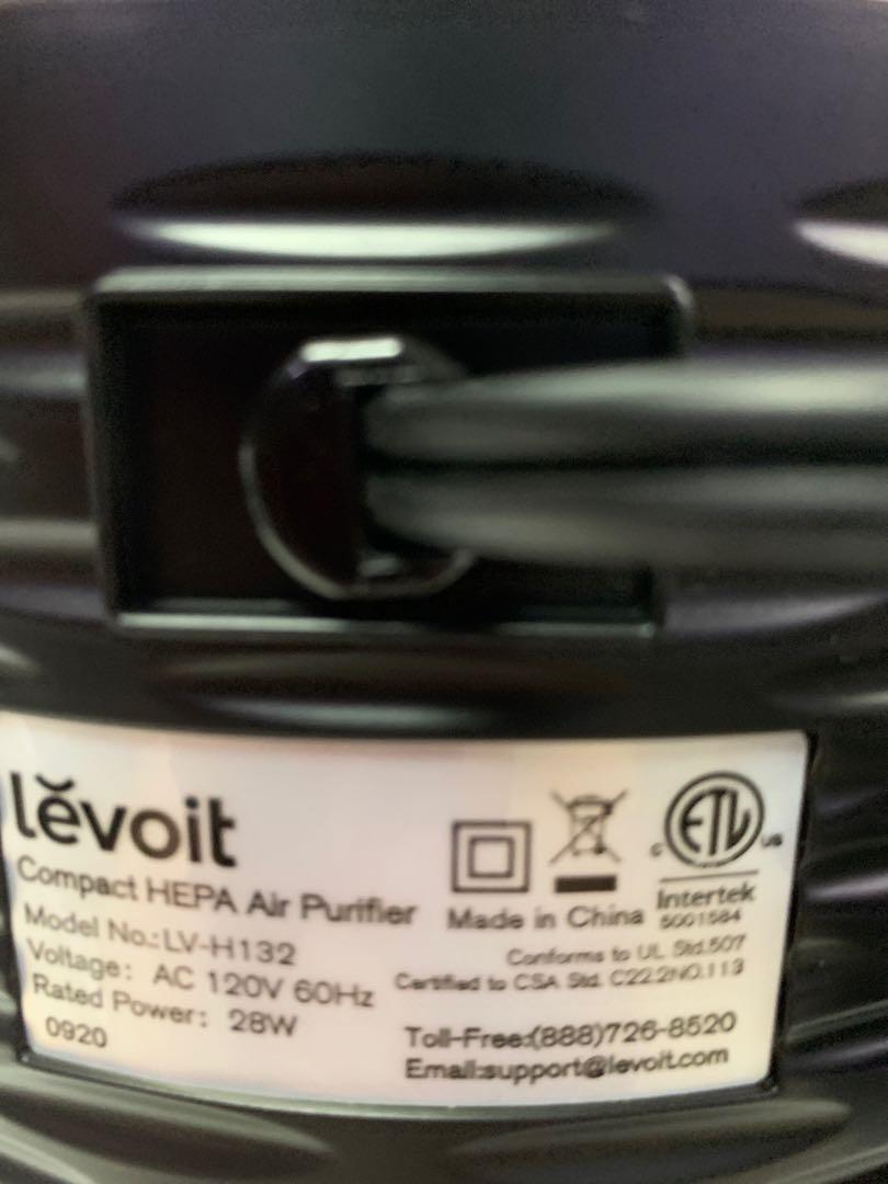 Levoit Compact True Hepa Air Purifier LV H 132, TV & Home Appliances, Air Purifiers