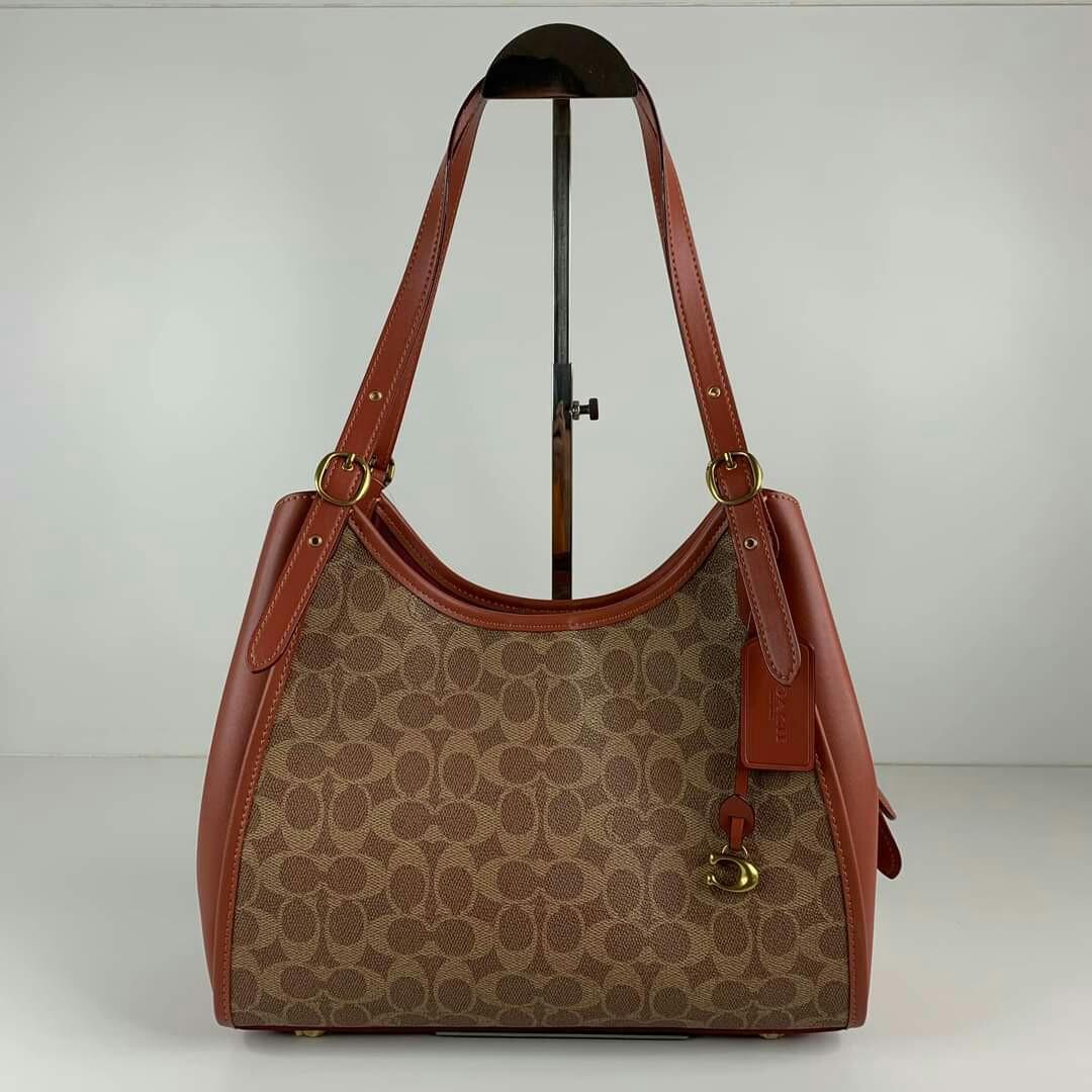 coach mia satchel in brown signature canvas, Luxury, Bags & Wallets on  Carousell