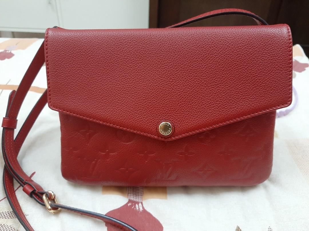 Red Louis Vuitton Monogram Empreinte Twice Bag – Designer