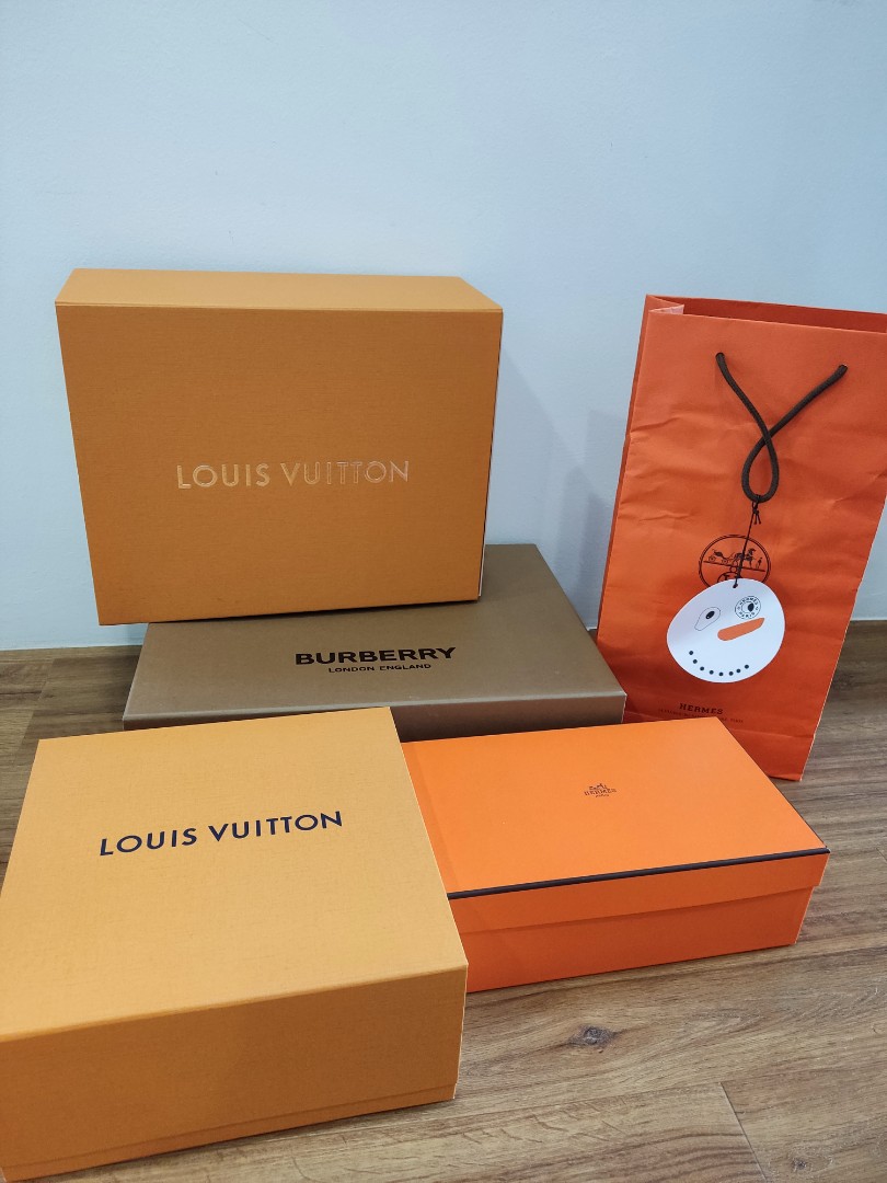 LV, Burberry, Hermes Shoe & Bag Boxes, Luxury, Accessories on Carousell