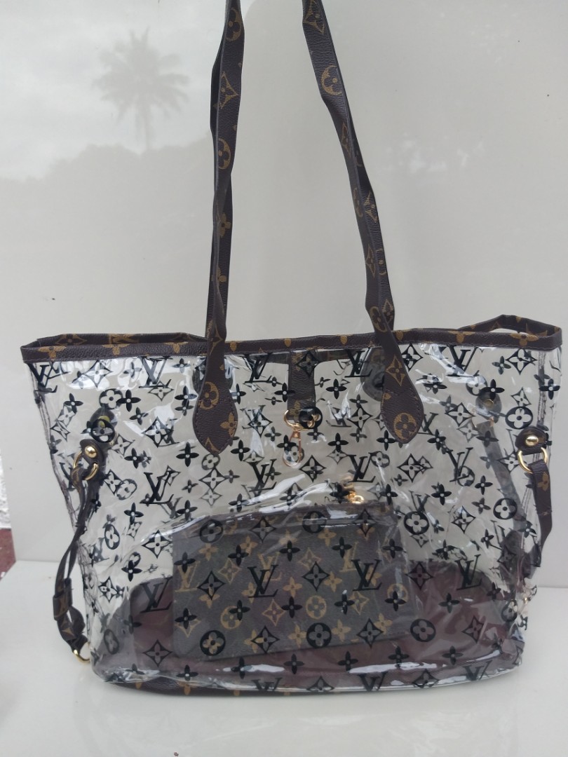 LV TRANSPARENT TOTE BAG, Luxury, Bags & Wallets on Carousell