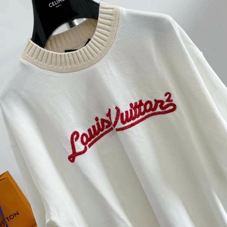 LV X Nigo Embroidered Mockneck tee, Men's Fashion, Tops & Sets, Tshirts & Polo Shirts on Carousell