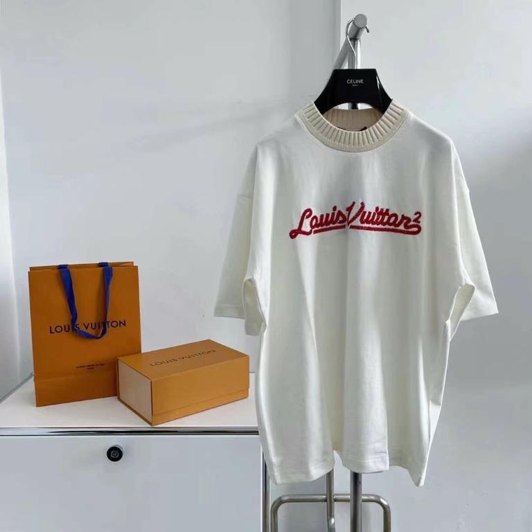 LV X Nigo Embroidered Mockneck tee, Men's Fashion, Tops & Sets, Tshirts &  Polo Shirts on Carousell