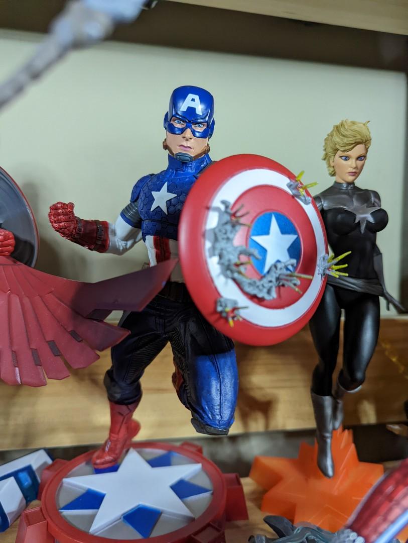 Marvel Statues (Diamond Select & Bowen) Ironman Captain Marvel Spider-Punk  Captain America Steve Roger Sam Wilson Rogue Miles Morales Agent Venom