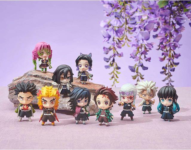 全新日版特典版MegaHouse 鬼滅之刃炭治郎九柱Q版公仔黏土人