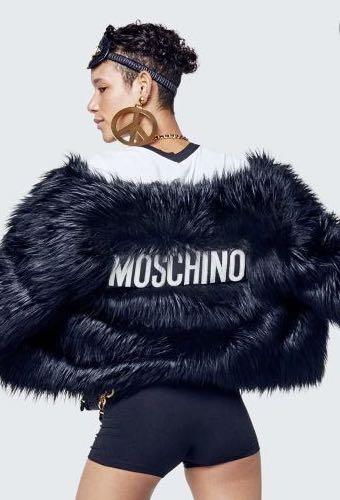 Moschino x HnM faux fur jacket Women s Fashion Coats Jackets and Outerwear on Carousell